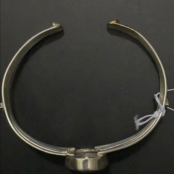 Genuine Rose Agate Sterling Silver Cuff - Picture 4 of 6